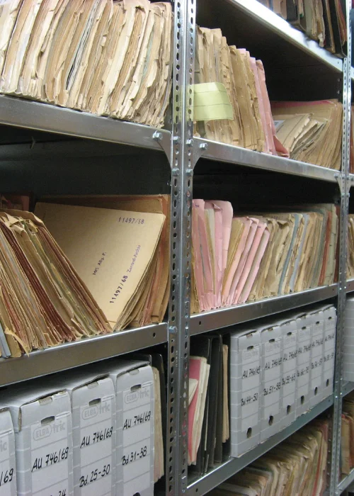 Files showing the difference between paper and file tracking software
